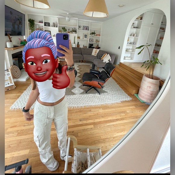 abercrombie & fitch cream cargo pants - Picture 6 of 6